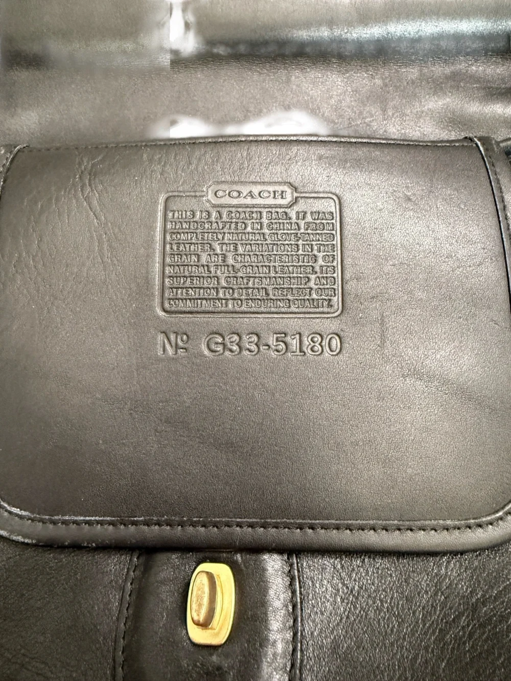 Vintage Coach Metropolitan 5180 Briefcase Jet Black